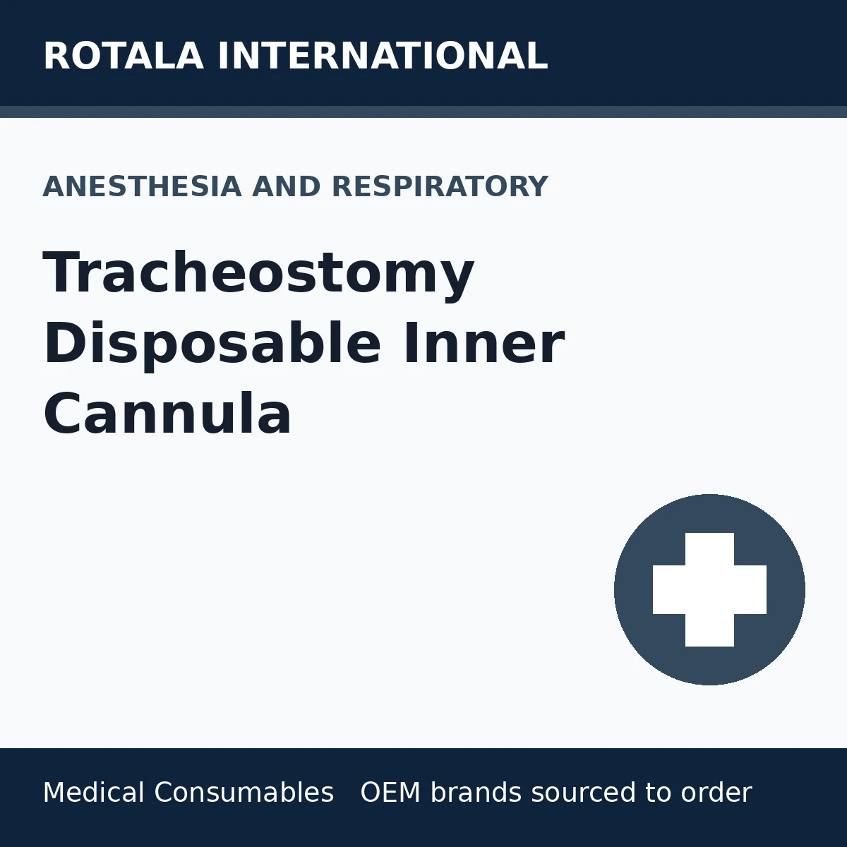Tracheostomy Disposable Inner Cannula, Size 7, Box of 10
