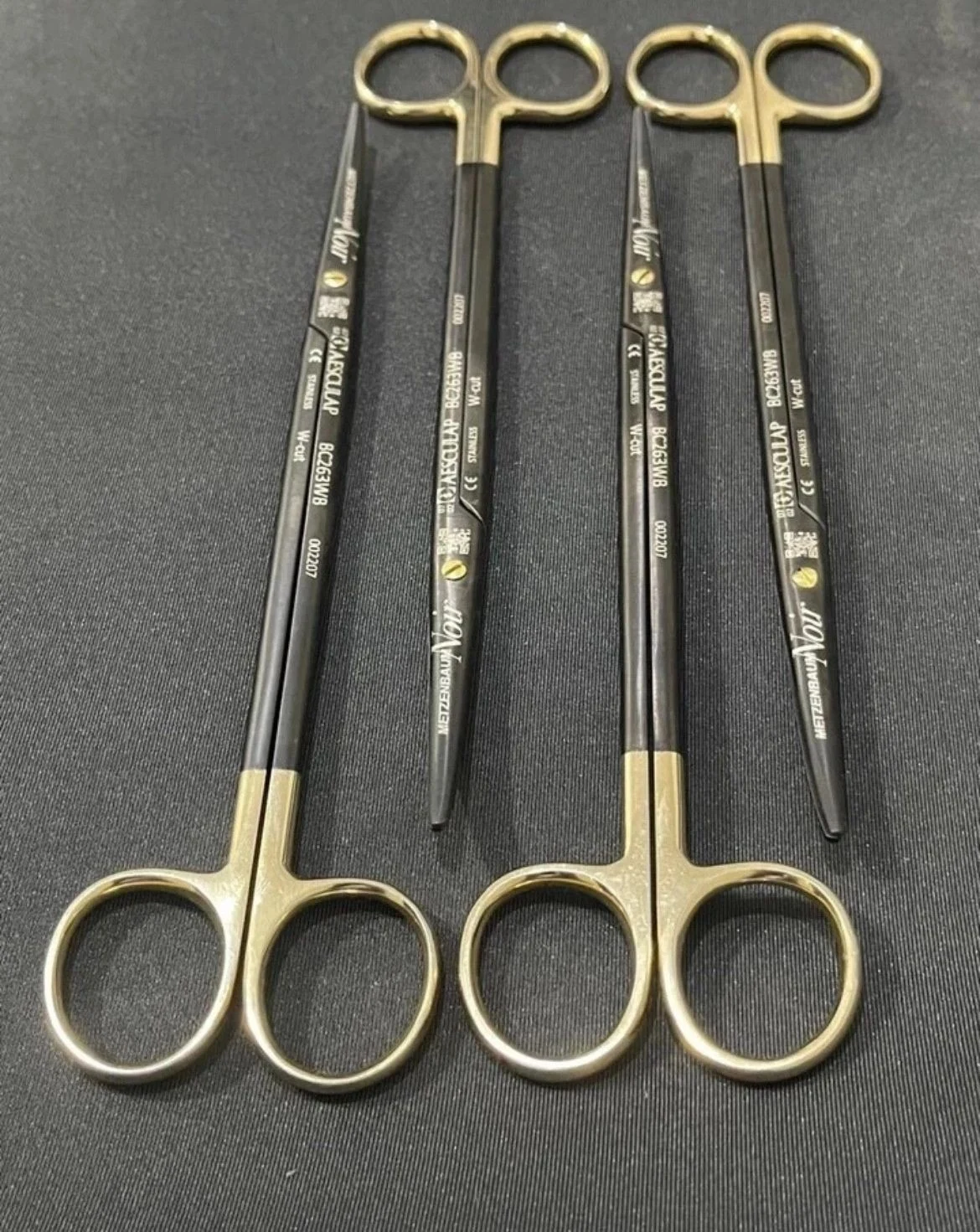 Aesculap BC263WB Metzenbaum Scissors Noir DuroTip 7 inch, Lot of 4 — Instruments — view 2