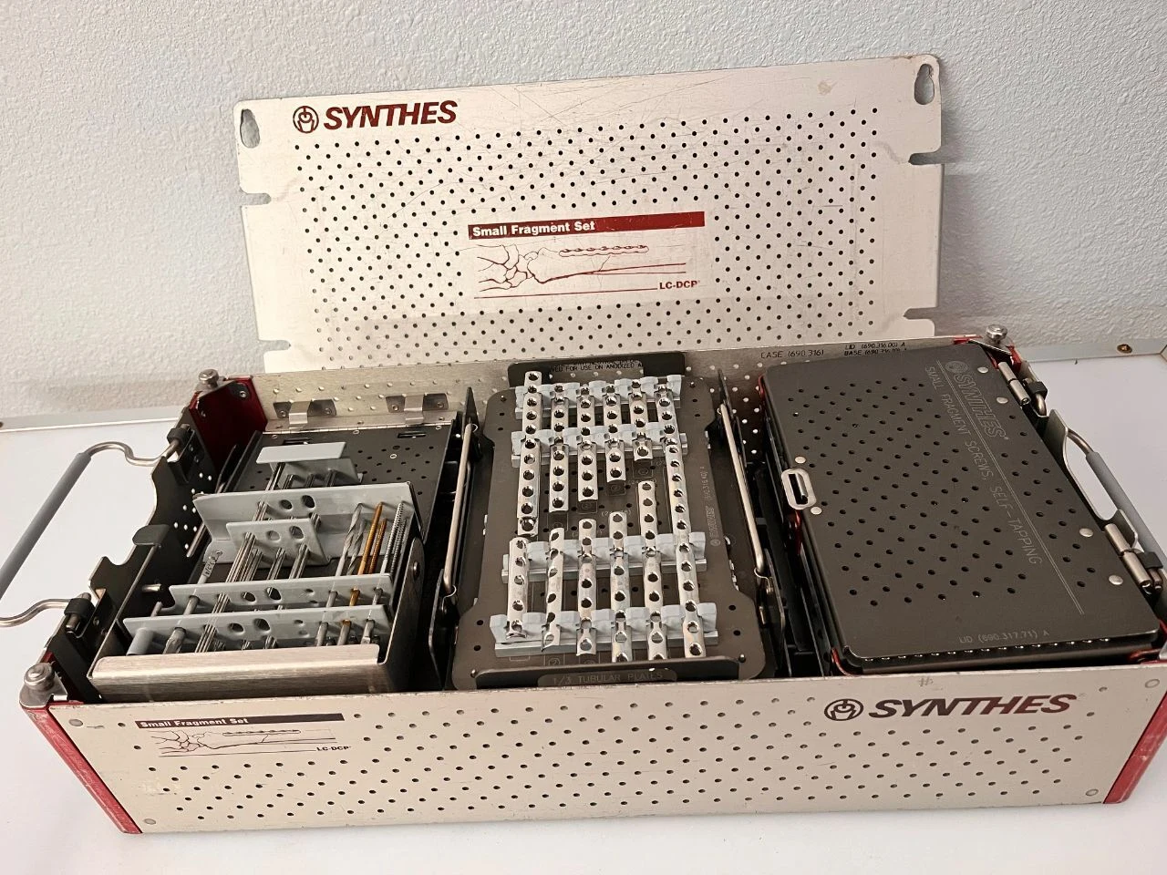 Synthes Small Fragment Instrument Set in Sterilization Case