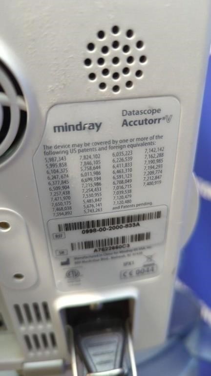 Mindray Datascope Accutorr V Vital Signs Monitor — Patient Monitoring & Life Support — view 4