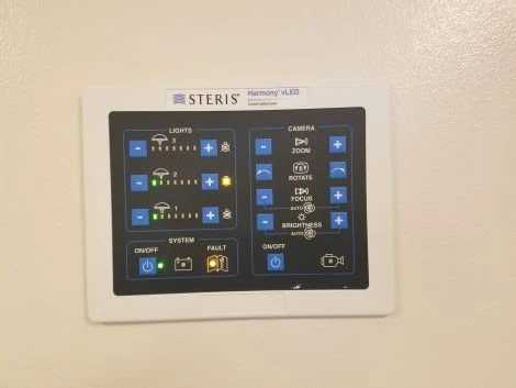 Steris Harmony vLED Dual Surgical Light System with Monitor Arm and Wall Control — Hospital Furniture & OR Tables — view 5