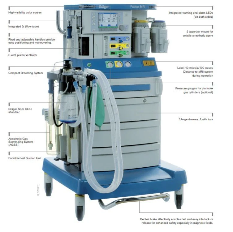 Drager Fabius GS Premium MRI Anesthesia Machine, Refurbished, 669 Hours — Anesthesia & Respiratory — view 6