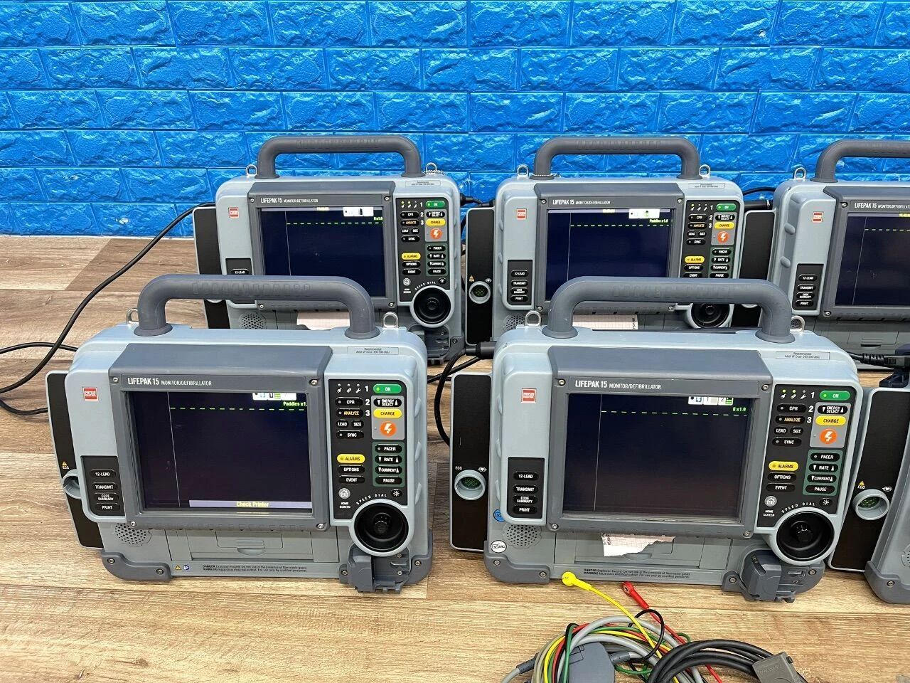 Physio-Control Lifepak 15 Monitor Defibrillators, Lot of 8 with Pacing, Fully Tested — Defibrillators & ECG — view 7