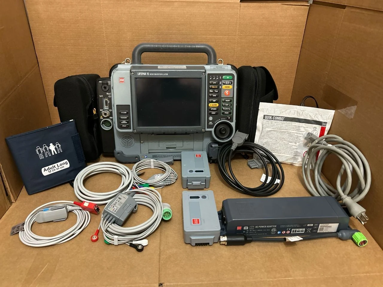 Physio-Control Lifepak 15 V2 Defibrillator, 12 Lead, CO2, SpO2, Refurbished