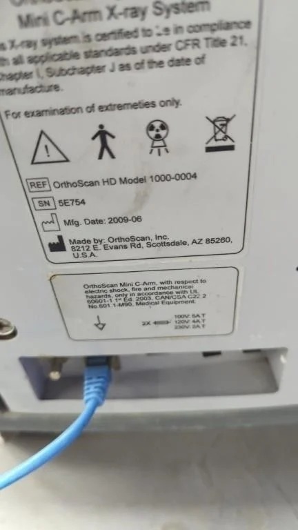 OrthoScan HD 1000-004 Mini C-Arm X-Ray System — Radiology & Capital Imaging — view 7